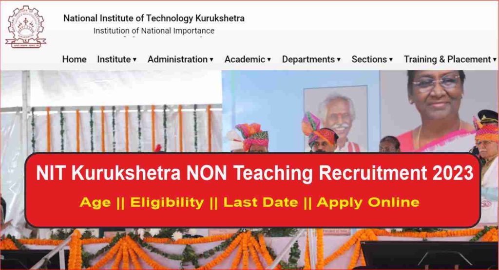 NIT Kurukshetra NON Teaching Recruitment 2023
