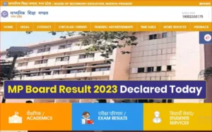 MP Board Result 2023 Declared Today